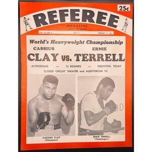 1967 Referee Cassius Clay Magazine Ernie Terrell Muhammad Ali Boxing Greatest